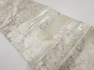 アンティーク　二重引箔古京錦寺院風景模様織出し袋帯（材料）